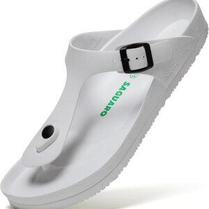 SAGUARO Flip Flops US Women's 9.5-13.5 / Men's 7.5-11.5 T-strap Comfort Slippers